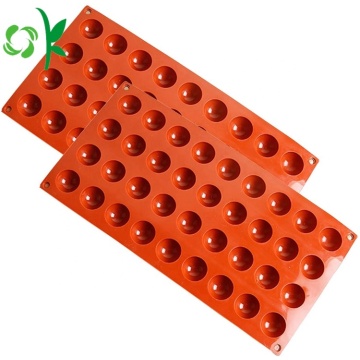 Molde para bombons de chocolate quente com 36 cavidades semicírculos de silicone