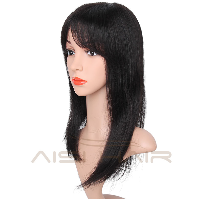 Long Straight Human Hair Wig Peruvian Human Hair For African American Women