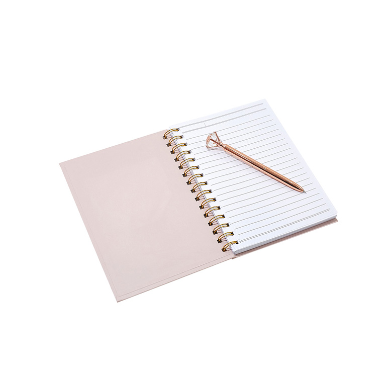 New Product Rose Gold Foil Notebook And Pen Gift Set, Custom Luxury Office Stationery Set For Girl