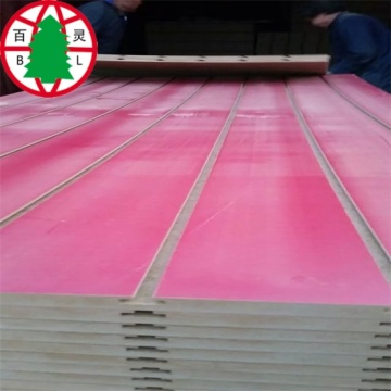 melamine laminated slotted mdf board with aluminum strips