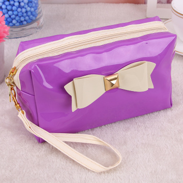 2016 new product hot fashionable patent PU cosmetic bag