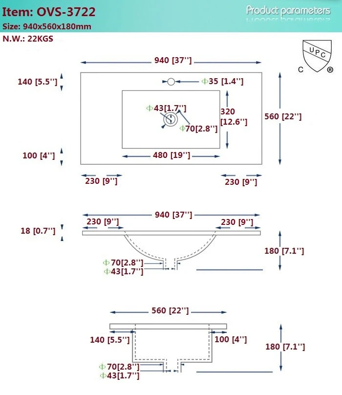 Best Price Popular Ceramic Sink, Bathroom Sink