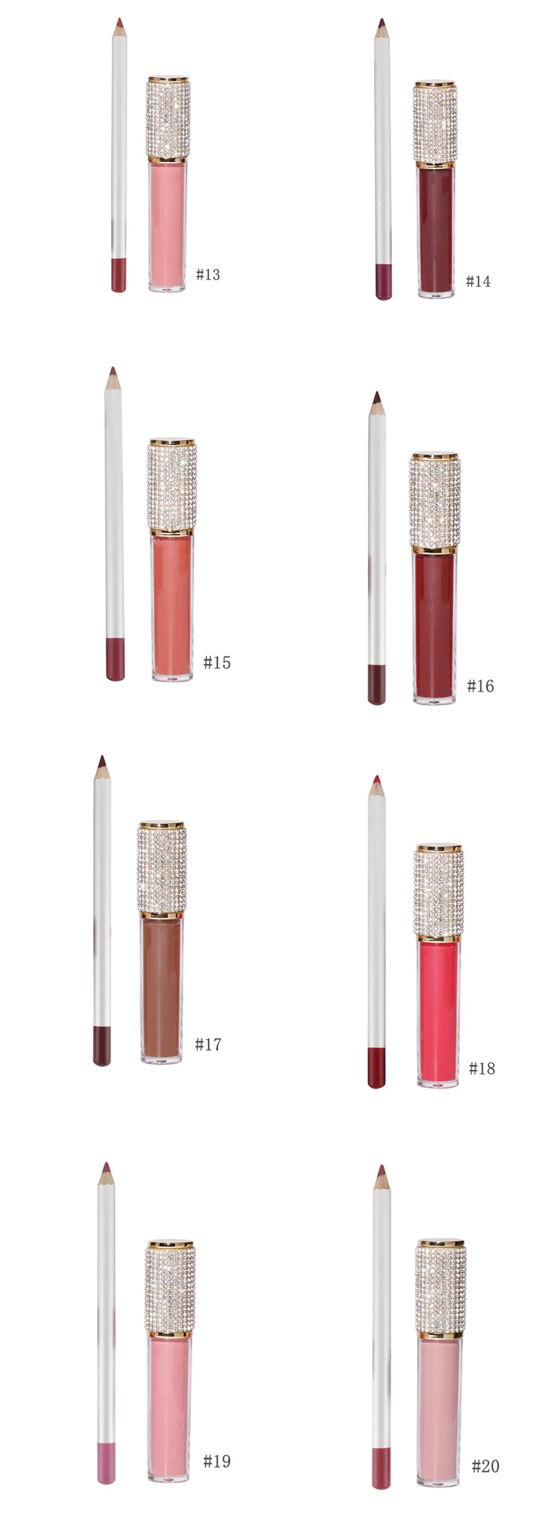 Make up Vegan Lipstick Private Label Lip Liner and Lipstick Set 2in1 Lipstick Cosmetics