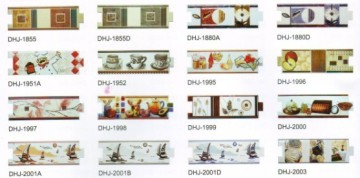 ceramic border tile kitchen, pencil border tile , listello tile ceramic border