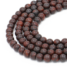 2019 wholesale high quality natural 8mm poppy jasper stone loose beads for jewelry making