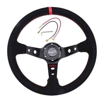 RASTP 14" Suede Racing Drift Steering Wheel