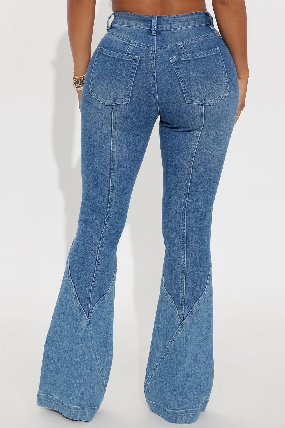 Flare Jeans - средняя мытья1 Flare Jeans - Medium Wash1