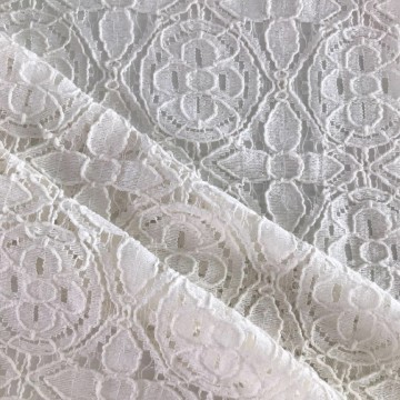 Nylon Cotton Lace Fabric Floded Yarn