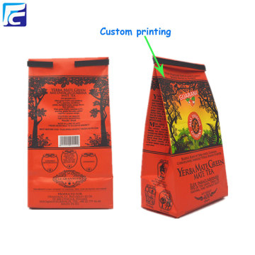 Kleurrijke geprinte customzied zijvouwkoffie verpakkingstas