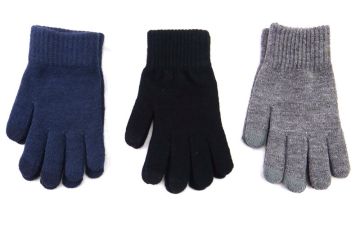 Men's Plain Touch Gloves