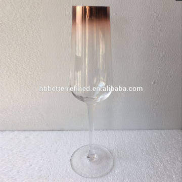 Hand Blown Ombre Copper Champagne Glasses