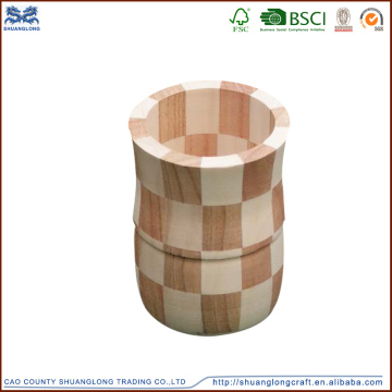 Shandong art mind wood flower vase wood craving craft , best selling wooden crafts