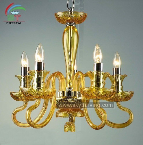 art glass chandelier