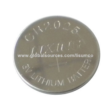 Coin Button-cell Battery with Pin, 3V Nominal Voltage and 220mAh Nominal Capacity