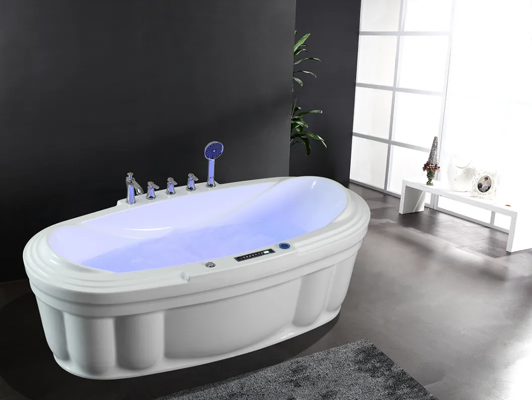 Big Size Air Massage Freestanding Netherlands Oval Shaped Bathtub