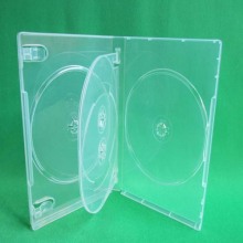 top quality plastic pp clear 22mm mutil 4 discs dvd case with 1 single tray