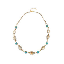 Necklace 1207-GG Turquoise Necklace Crystal Necklace