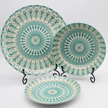 Green pad printing dinner sets