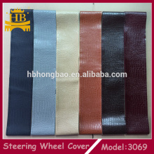 Good quality super fiber leather hand sew steering wheel cover