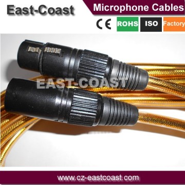 Factory Wholesale Balanced Gold 3PINS XLR TO XLR Microphone Cable Copper Conductor