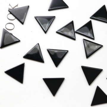 Wholesale Natural Black Agate Straight Triangle Shape Agate