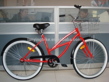 Red Beach cruiser bicycle/new cruiser biycle for lady/women 26"
