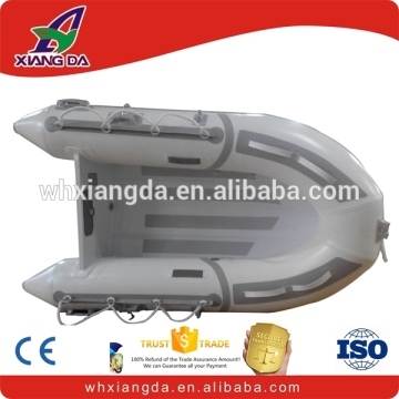 Rigid aluminum hard bottom inflatable boat