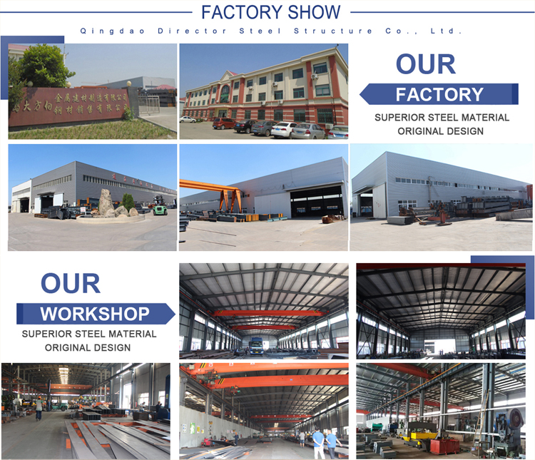 Chinese Low Cost Factory H Beam Production Prefab Light Steel Structure Workshop Buildings With Crane