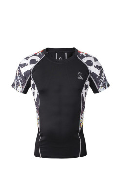 Customized blank Rash Guard spandex compression shirts
