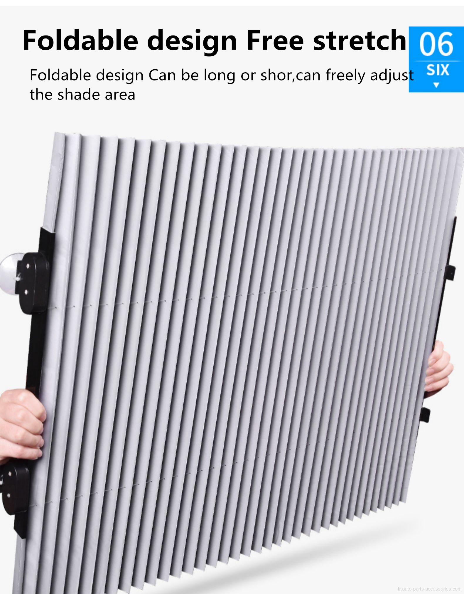 Curtain de voiture en aluminium portable rétractable