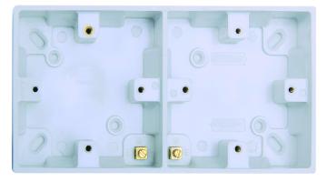 25mm 2X 1gang Pattress Box, W/E