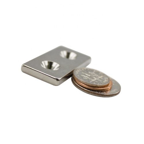 Neodymium rectangular magnet with double countersunk hole