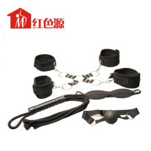 Bondage kit Slave passion love system handcuffs knees whip eyeshade ball gag bandage set sm sex product