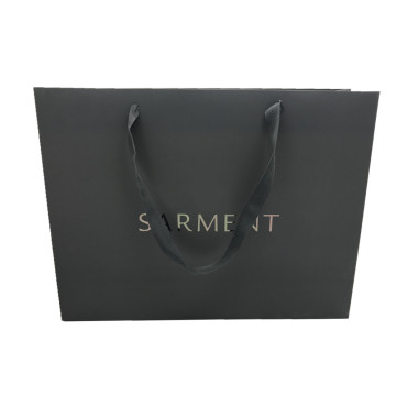 Hot stamping black card paper packing bag