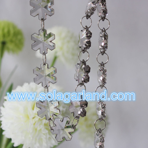 New Product 2016 Acrylic Crystal Snowflake Bead Garland Home Party Decoration