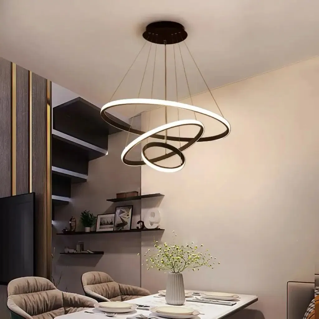 Luxury Decorative Circle Ring Pendant Light for Modern Living Room