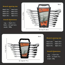 Dual purpose ratchet wrench set