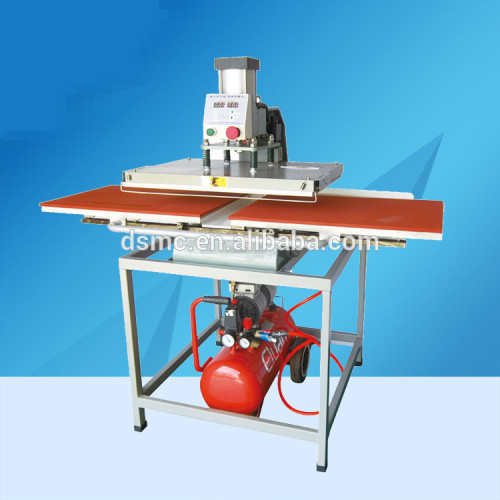 pneumatic 2 plates industrial ironing clothes labels heat sublimation machine