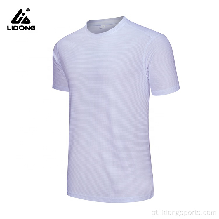 Homens Slim Camisa Atlética Camisa Em Branco Pescoço Esporte