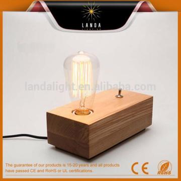 antique style ash wood desk table lamp for decoration