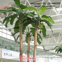 SJXJS-04 large bonsai tree home decoration artificial banana tree ornamental wooden banana tree