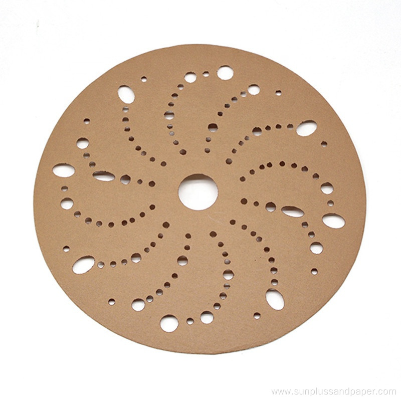 Round Sanding Abrasives Gold Sandpaper Discs