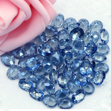 Natural Blue Iolite Crystal Egg Shaped Loose Stones