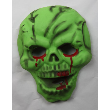 Halloween mask skeleton in green color