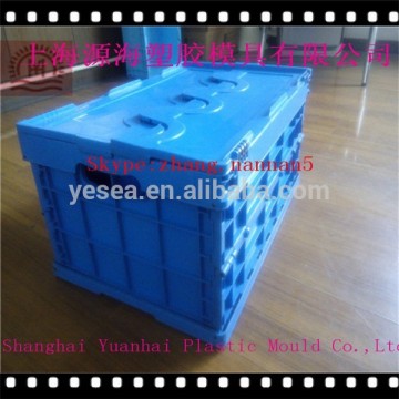 plastic folding crate with mesh handle manufacturer in china