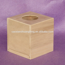 unfinished fashion wooden facial tisse box