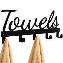 Space-Saving Wall Mounted Towel Rack Hook Hanger