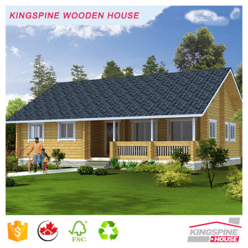 Three-bedroom Prefabricated Wood Home Log Cabin