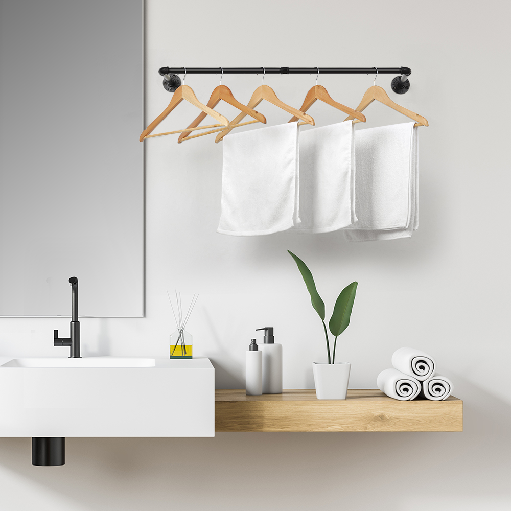 Wall Mounted Metal Clothes Rack