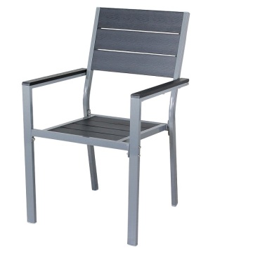 Lightweight Non-Wood Slats Outdoor Garden Dinner Chairs